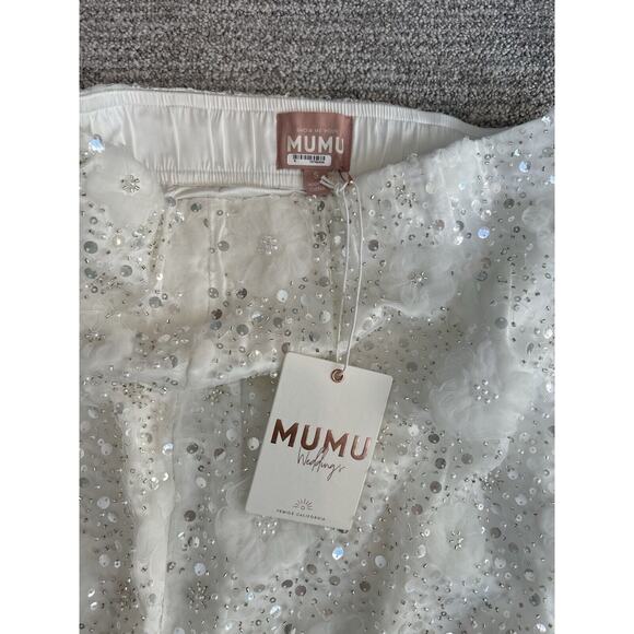 Show Me Your Mumu Wedding Skirt Love Letter Floral, Sequin, SZ S NWT - Picture 6 of 8